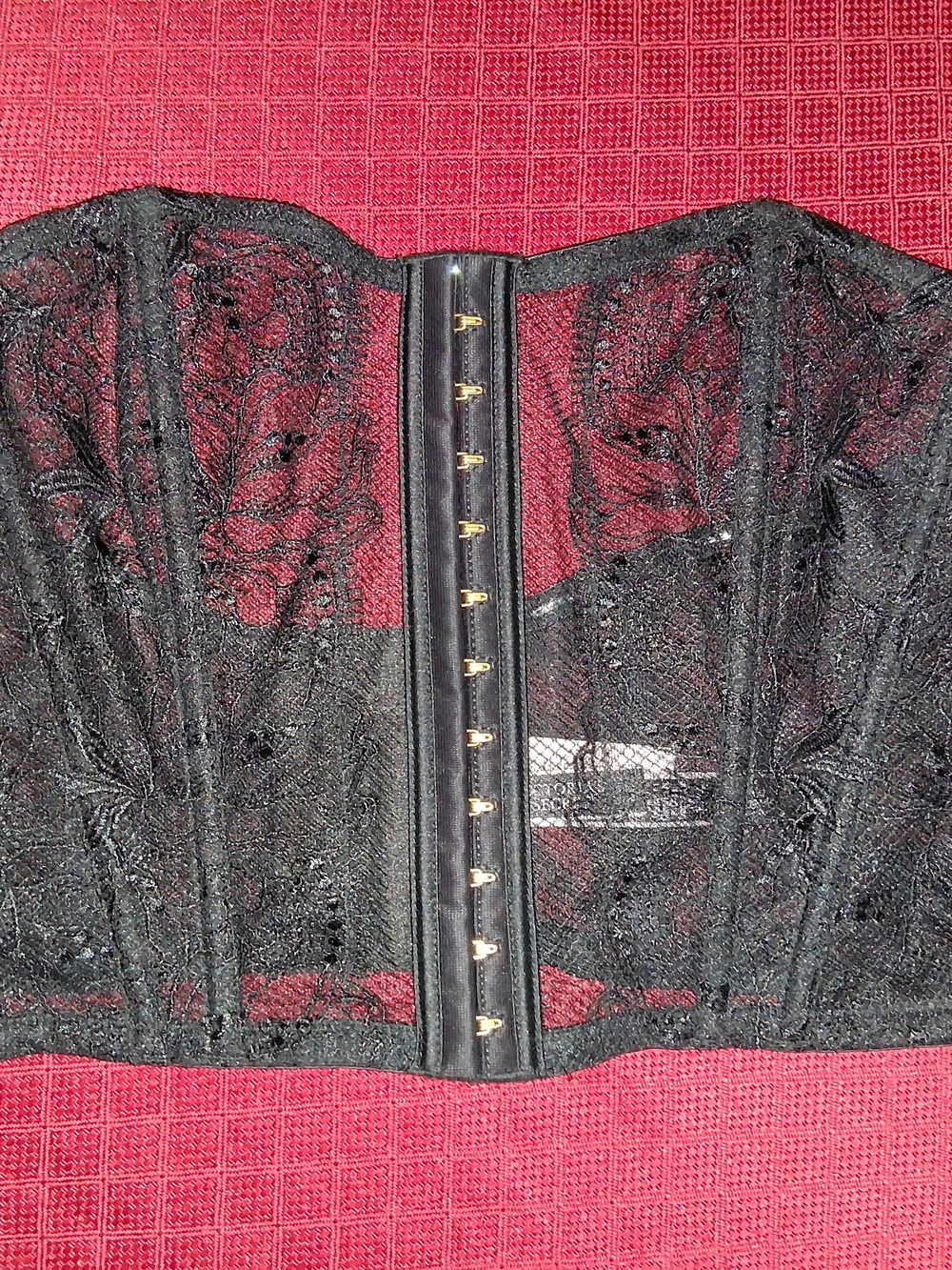 Victoria's Secret Black Lace Bra Bustier Top Size Large New